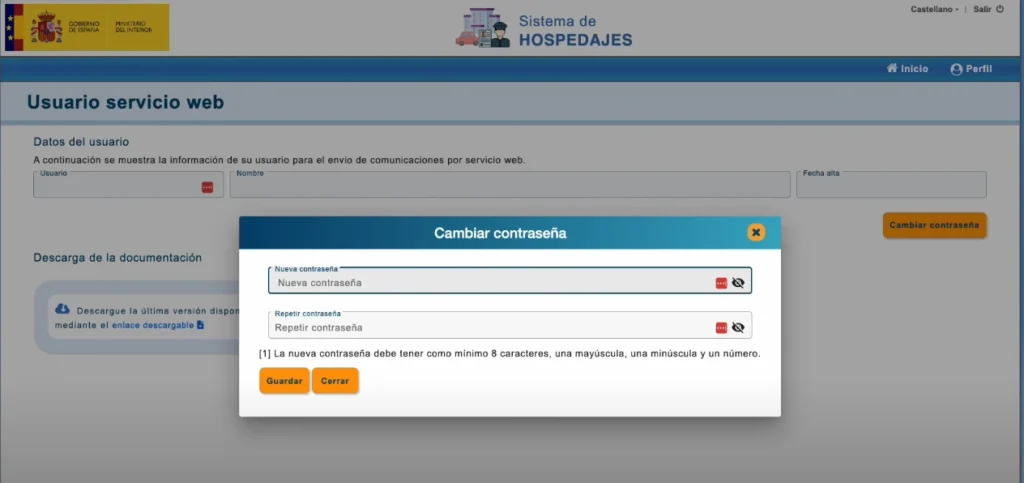 cambio de contraseña